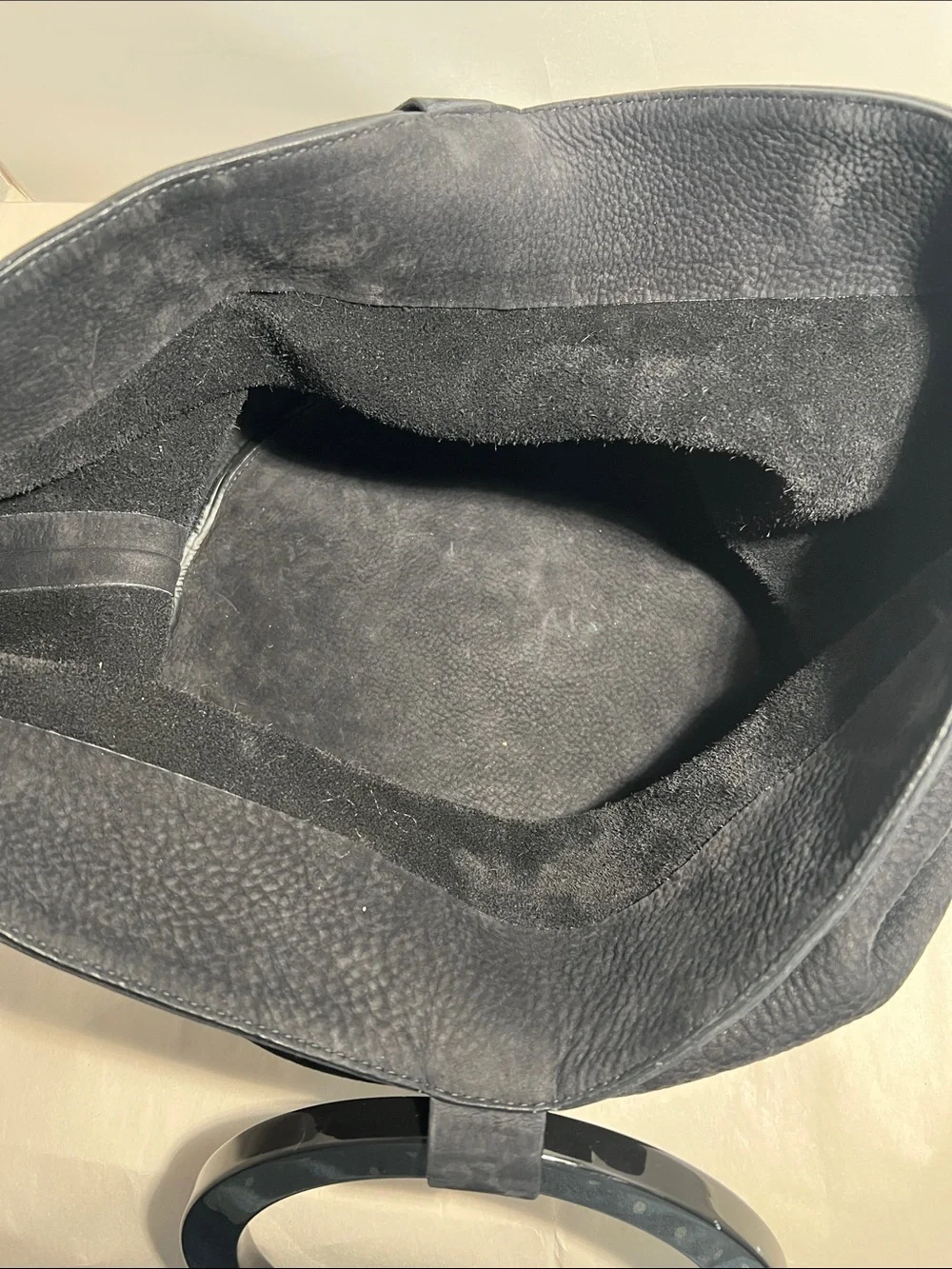 Simon Miller Bonzai Black Textured Leather Tote with Circular Handle authentic